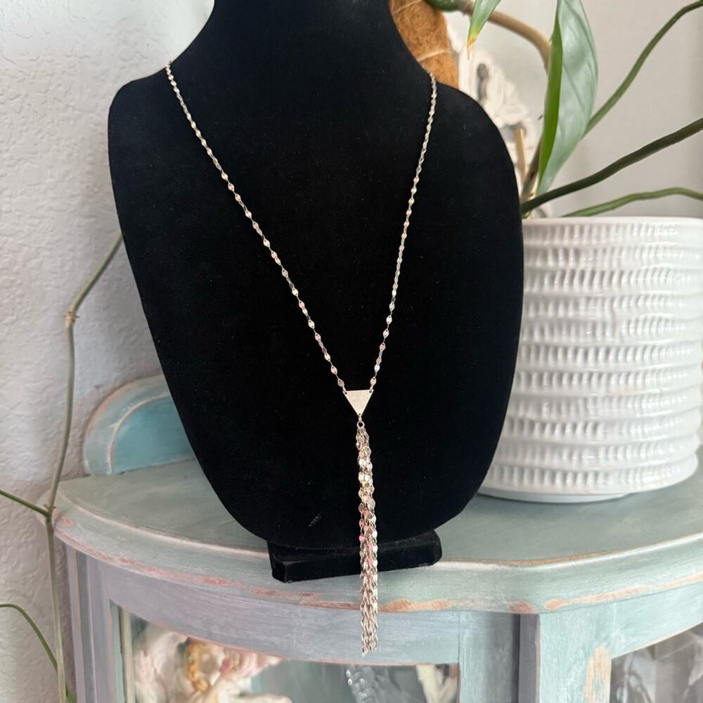 Silpada 925 Sterling Silver Y Drop Tassel Necklace
